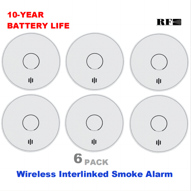 Smoke Detector Interconnected - Bezprzewodowy, połączony detektor dymu z 10-letnią