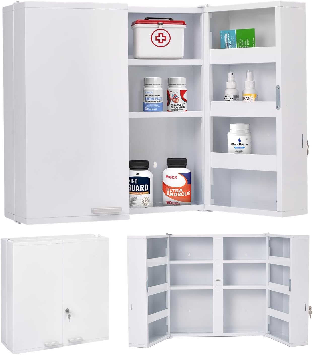 Medicine Cabinet Lock - Duża szafka na leki zamykana na