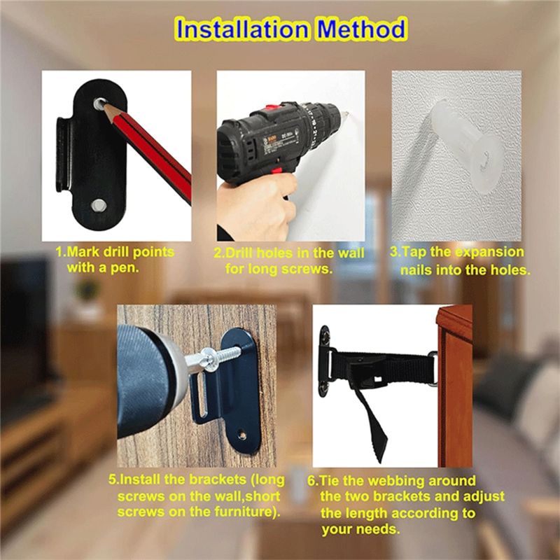 Zabezpieczenia mebli przed prz – Earthquake Anchor Strap recenzja i cena
